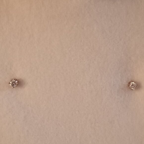 Micro Diamond Stud Earrings - Picture 1 of 2